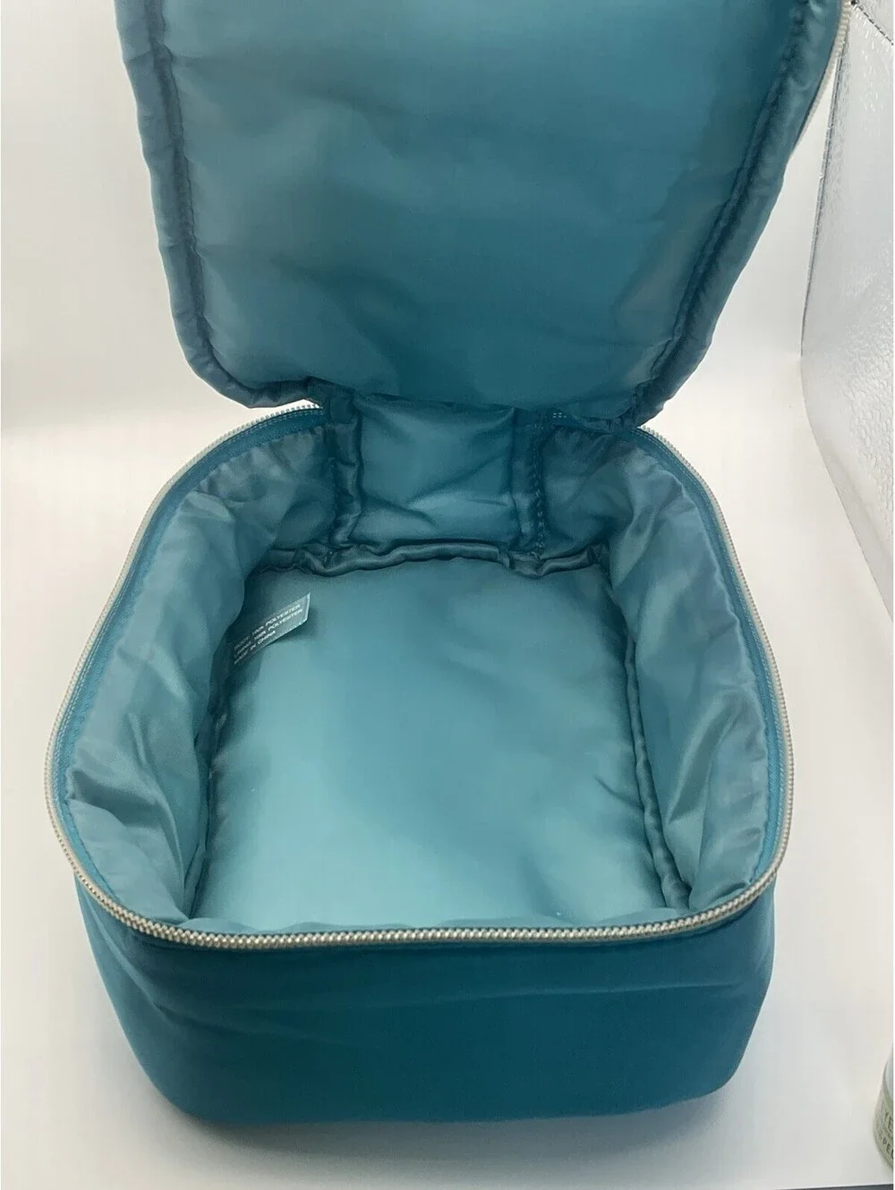 Kind Science Quilted Lined Makeup Bag • Teal